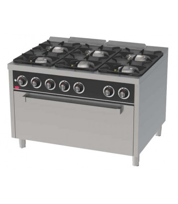 COCINA FAINCA HR C6F750HM SEIS QUEMADORES + HORNO MAXI