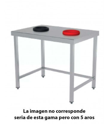 Mesa de reciclado central 5 aros fondo 800 ideacer Mesa de reciclado central 5 aros fondo 800 ideacer