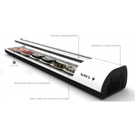 VITRINA EXPOSITORA PARA SUSHI SAYL CUBA PLANA