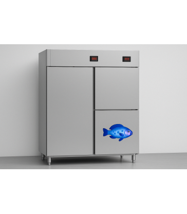ARMARIO SNACK Serie 600 REFRIGERADO CON COMPARTIMENTO PARA PESCADO OSCAR ZARZOSA S-800-P3