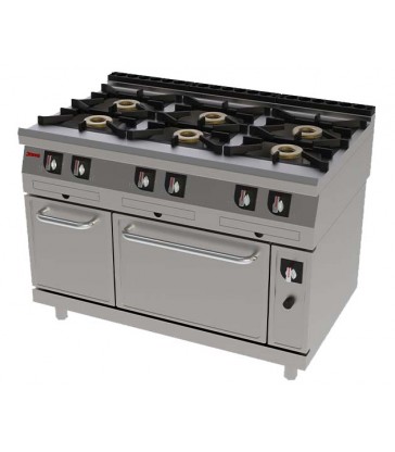 COCINA JEMI 761 6 QUEMADORES Y HORNO