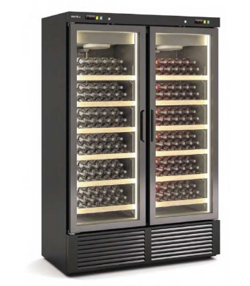 Armario expositor doble puerta negro Docriluc DEBRW-1302/2-NN