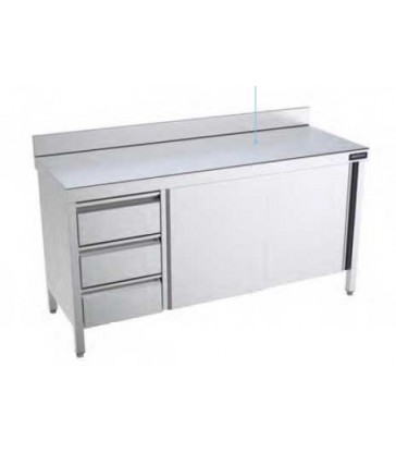 Mesa mural Distform gama 700 en acero inoxidable