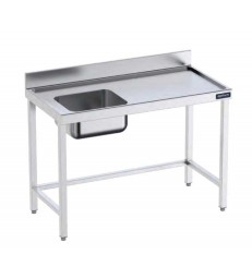 Mesa mural Distform gama 600 con cubeta, salvaaguas y refuerzo estructural