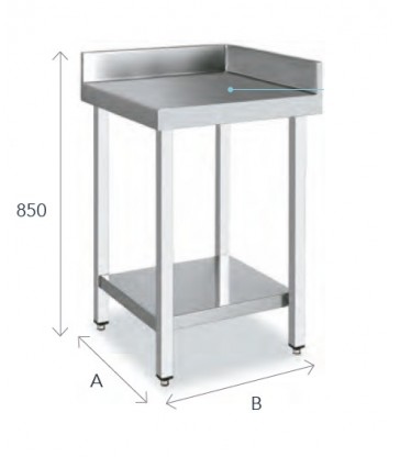 Mesa angular con estante Distform