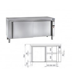 Mesa caliente central Distform gama 600