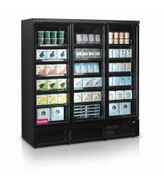 Congelador expositor TEFCOLD Atom Maxi F3DBB: triple puerta negra para máxima capacidad y presencia