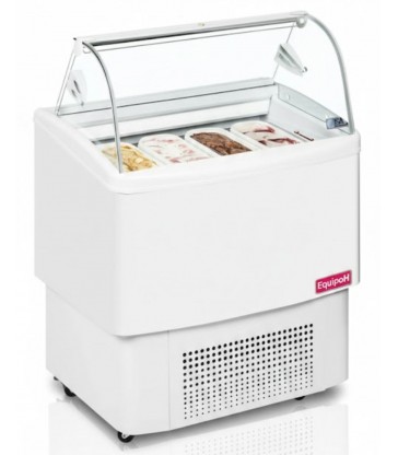 Vitrina expositora de helados ISA FIJI 4 con refrigeración ventilada y diseño compacto