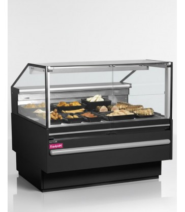 Vitrina refrigerada TEFCOLD SOCB12582B para tienda gourmet con fondo inox 825 mm