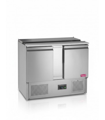 Mesa fría saladette TEFCOLD SA1045 GN1/1 con parte superior abierta y acero inoxidable
