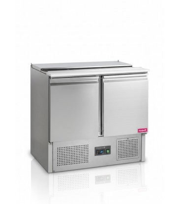 Mesa fría saladette TEFCOLD SA920 GN1/1 con parte superior abierta y tabla de corte