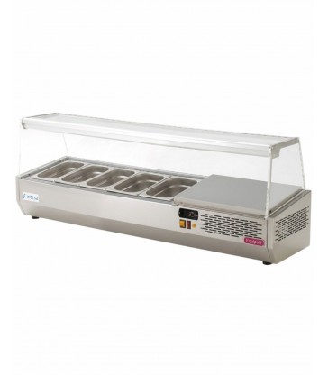 Vitrina refrigerada Edenox EIV-135 HC para ingredientes GN 1/4 con cristal