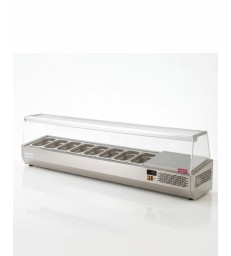 Vitrina refrigerada Edenox EIV-180 HC para ingredientes GN 1/4 con cristal expositor