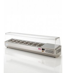 Vitrina refrigerada para ingredientes Edenox EIV-225 HC con cristal y 10 cubetas GN