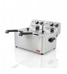 Freidora eléctrica doble de sobremesa Edenox TF-5-D E profesional