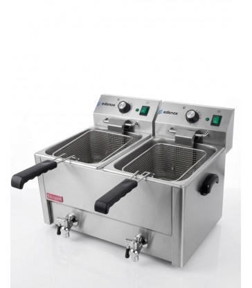 Freidora eléctrica doble de sobremesa Edenox TF-82-D E profesional 8+8 litros