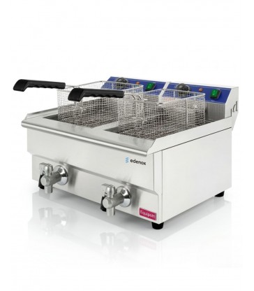 Freidora eléctrica Edenox TF-10-D S1 | freidora doble 10+10L