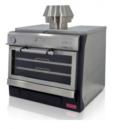 HORNO DE CARBÓN INDUSTRIAL PIRA 80 LUX INOX