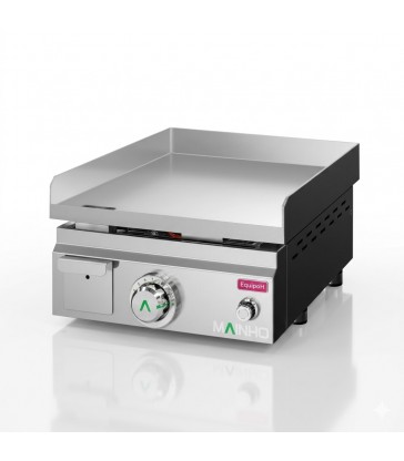 Plancha de gas Mainho MAX-40G compacta de sobremesa con acceso frontal técnico