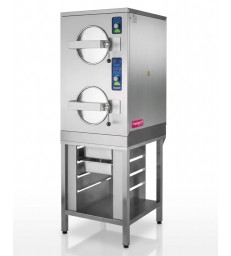 Cocedor de presión a vapor Hobart 2228 GTP con doble cámara y alta producción