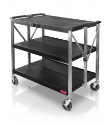 Carro de servicio plegable Lacor 66247 3 estantes compacto profesional