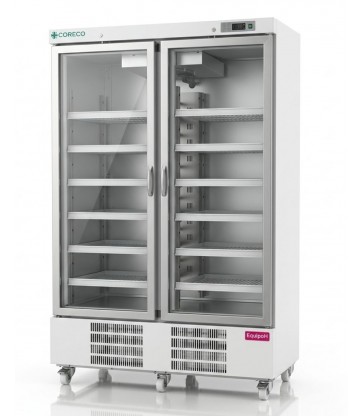 Armario refrigerado laboratorio CORECO MLBV-1200 1200 litros con control digital y puertas de cristal