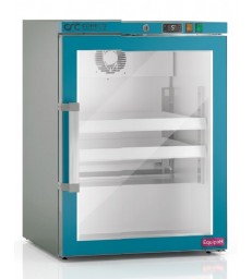 Armario refrigerado farmacia Coreco MPHV-150 compacto con puerta de cristal y control digital