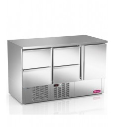 Mesa refrigerada Edenox MPG-140 NS HHD mixta 4 cajones y 1 puerta GN 1/1 profesional