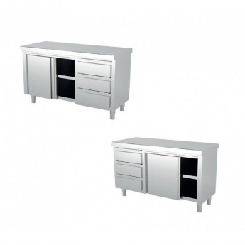 MUEBLES NEUTROS CENTRALES PUERTAS CORREDERAS 1 CARA / 3 CAJONES FONDO 600