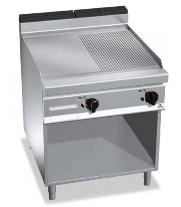 PLANCHA HOSTELERIA G9FM8M-2 A GAS LISA ACANALDA fondo 900 de Bertos