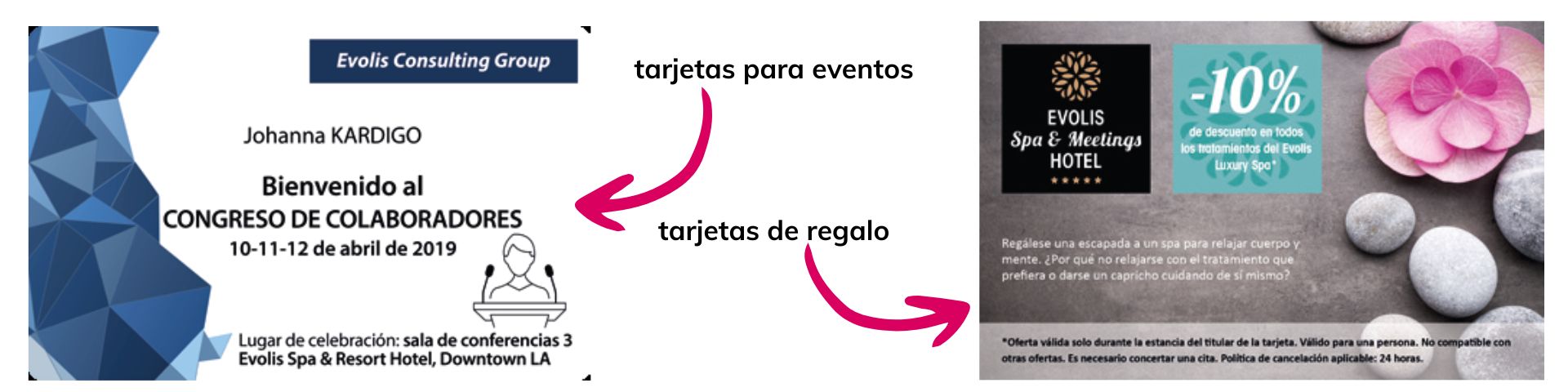 ejemplos de tarjetas con edikio guest